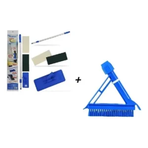 Kit Escova para Rejunte e Limpeza Completa com Cabo Retrátil 1,40m Bralimpia
