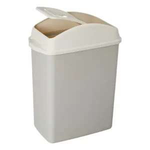 Lixeira Cesto Para Lixo Papeleiro Pequeno 8,8l Office Line Cinza Claro