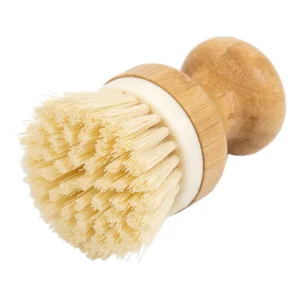 Escova De Limpeza Redonda Com Pega De Bambu -oikos Off White