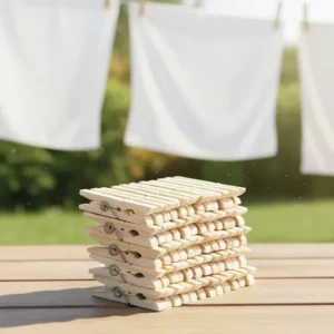 2 Dúzias Prendedor De Roupas Madeira Grande Reforçado Varal