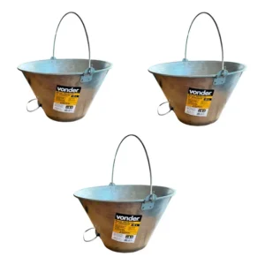 Balde Metálico Galvanizado Vonder 10l 3 Unidades