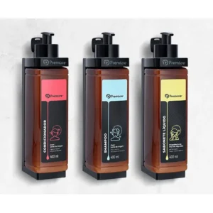Kit Banho Premisse 1 Porta Shampoo, 1 Sabonete, 1 Condic.