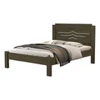 Cama De Casal Sofia - Castanho E Branco Cor Castanho/branco - Imagem 2