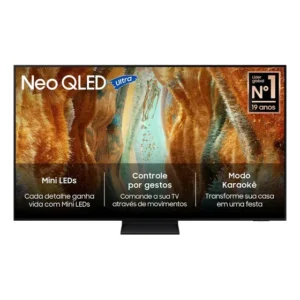 Samsung Vision AI TV 55" NEO QLED Ultra 4K QN70F 2025, Mini LED, Processador com AI, Controle por Gestos, Modo AI, Painel até 144hz