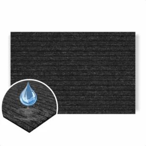 Tapete Duo Para Residências Seca Os Pés 60x40cm Preto Comprimento 40 Cm Desenho Do Tecido Frisado Largura 60 Cm