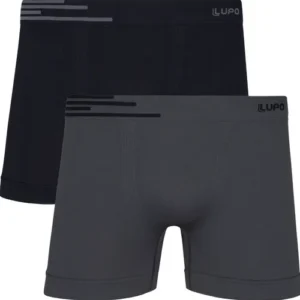 Kit 2 Cuecas Boxer Lupo Basic Microfibra Sem Costura Box