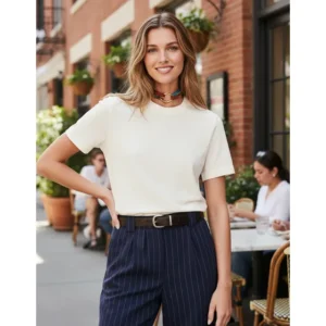 Blusa Feminina Estonada Manga Curta Confortável Hering