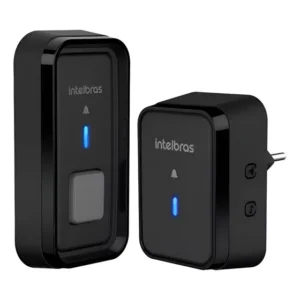 Campainha Sem Fio Intelbras Cib 101 Tomada Bateria Preta Preto 127/220v