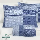 Jogo De Lençol Cama Queen Size 3 Peças Box Estampado Com Elástico Malha 100% Algodão Cozzilar Toque Macio Hotel Pousada Modelo 10 - Imagem 5