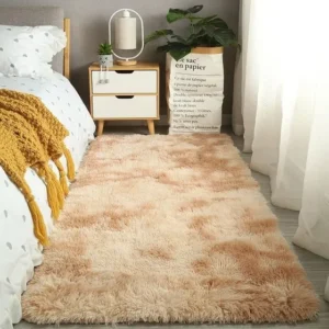 Tapete Passadeira 2,00x0,60 Quarto - Pé De Cama - Felpudo Cor Bege mesclado