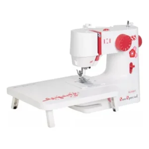 Máquina De Costura Sun Special 12 Pontos Completa Costura Jeans Cor Branco SS-030HT Com Mesa Extensora E Acessórios