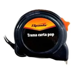 Trena Sparta 5m Fita Aço Estojo Plástico Trava Medição Precisão