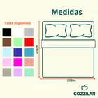 Jogo De Lençol Cama Queen Size 3 Peças Box Liso Com Elástico Malha 100% Algodão Cozzilar Toque Macio Hotel Pousada Marrom - Imagem 6