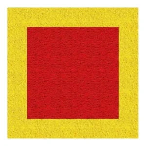 Tapete Capacho Demarcação Extintor Incêndio Alvará 100x100cm 1 M Vermelho