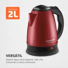 Chaleira Elétrica Mondial Premium CE-06-R Cor Vermelho/Inox - Imagem 2