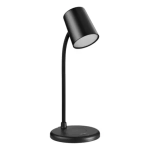 Luminária De Mesa Led 3 Em 1 Preta Com Caixa De Som Bluetoot