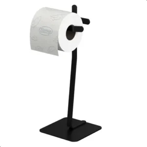 Porta Papel Higiênico De Chão Single Suporte Para Papel Oslo Cor Preto