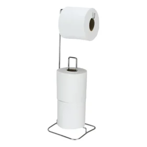 Suporte Para 3 Rolos Papel Higienico Future Chão Aço Cromado