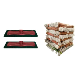 Kit Limpeza: Rodo Limpeza Pesada Esponja Abrasiva + 2 Cabos Madeira 1,20m Plastificado