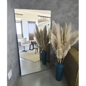 Espelho Decorativo Grande Parede E Chão Isadora A180 X C80 Moldura Lateral Preta
