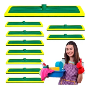 Kit 4 Rodo Esfregão Abrasivo Esponja Lava Limpa Piso Azulejo