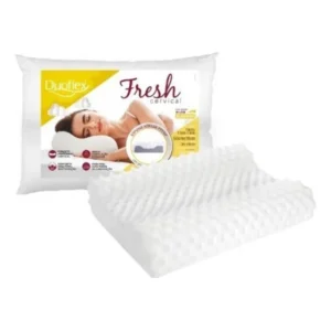 Travesseiro Fresh Cervical Duoflex Ortopédico Massageador Altura 13x11x13 cm Para Fronha 50x70 cm Antiácaro 100% algodão