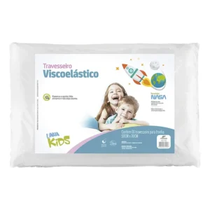 Travesseiro Infantil Nasa Kids Fibrasca Viscoelástico Confortável Altura Ideal Capa em Malha Toque Macio Original