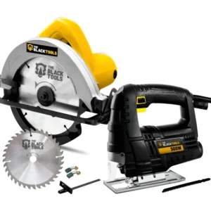 Kit Marcenaria Serra Circular 7.1/4 + Serra Tico-tico 110v Amarelo 127v 60hz