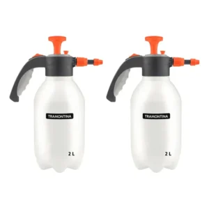 Kit 2 Pulverizador Manual Compressão Previa Tramontina 2l Cor Branco