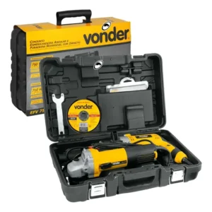 Conjunto Esmerilhadeira 4.1/2 750w E Furadeira 1/2 710w Vonder EFV 751 Cor Amarelo