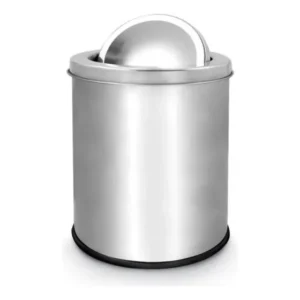 Cesto De Lixo 12 Litros Inox Tampa Basculante Powermaid Prateado