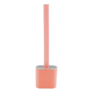 Escova Sanitária Silicone Limpa Vaso Suporte Sem Furo Parede