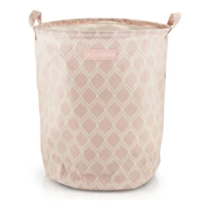 Jacki Design Dobrável cesto organizador de brinquedo roupa suja tecido g cor rosa