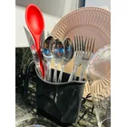 Escorredor De Pratos Grande Copo Porta Talher Cozinha - Imagem 3