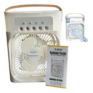 Ventilador Umidificador Portátil Aromatizador Led Branco Branco 127v
