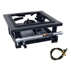 Fogão Industrial Alta Pressão MetalFour 1 Boca Preto Gás Engarrafado