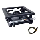 Fogão Industrial Alta Pressão MetalFour 1 Boca Preto Gás Engarrafado - Imagem 2