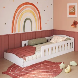 Cama Infantil Chão Montessoriana Solteiro Para Menino Menina