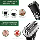 Barbeador Eletrico 3 Em 1 Depilador Intimo Masculino Indolor Preto 127/220v - Imagem 6