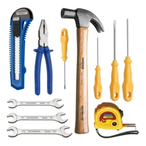 Kit de Ferramentas com Martelo Trena Alicate Estilete Chaves de Fenda e Chaves Fixas 11 peças Tramontina