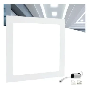Painel LED Embutir 25W Quadrado RY Branco Frio 6000K Bivolt