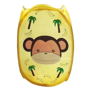 Cesto Organizador Dobrável Multiuso Médio Roupas Brinquedos Amarelo