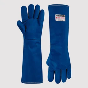 Luva Térmica Cozinha Industrial 5 Dedos 45cm Ate 250° Azul
