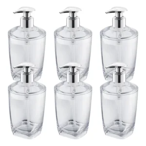 Kit 6 Dispenser Porta Alcool Gel Sabonete Liquido Acrílico