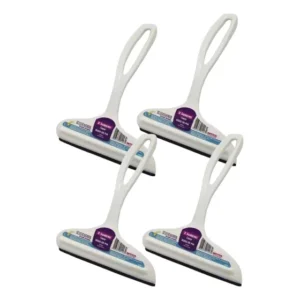 Kit 4 Rodinho De Pia Preto Plástico Resistente Cor Branco