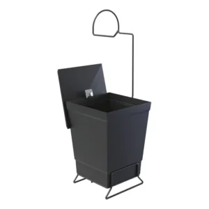 Suporte Para Papel Higiênico Com Lixeira Preto