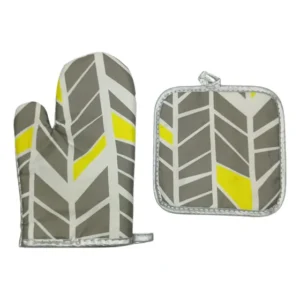 Kit 2 Peças Culinária Luva Térmica Forno Cozinha Clink Verde