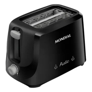 Torradeira Mondial Pratic T18 Preto E Prata 2 Fatias 6 Nível Preto 220v