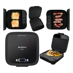 Sanduicheira Elétrica Cadence Chapa Misteira Omeleteira Crepeira Click Grill Tostex Na Cor Preto San400-127