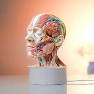 Luminária Poplumos Face Humana Realista 19cm Colorida Led Uv Estrutura Branco